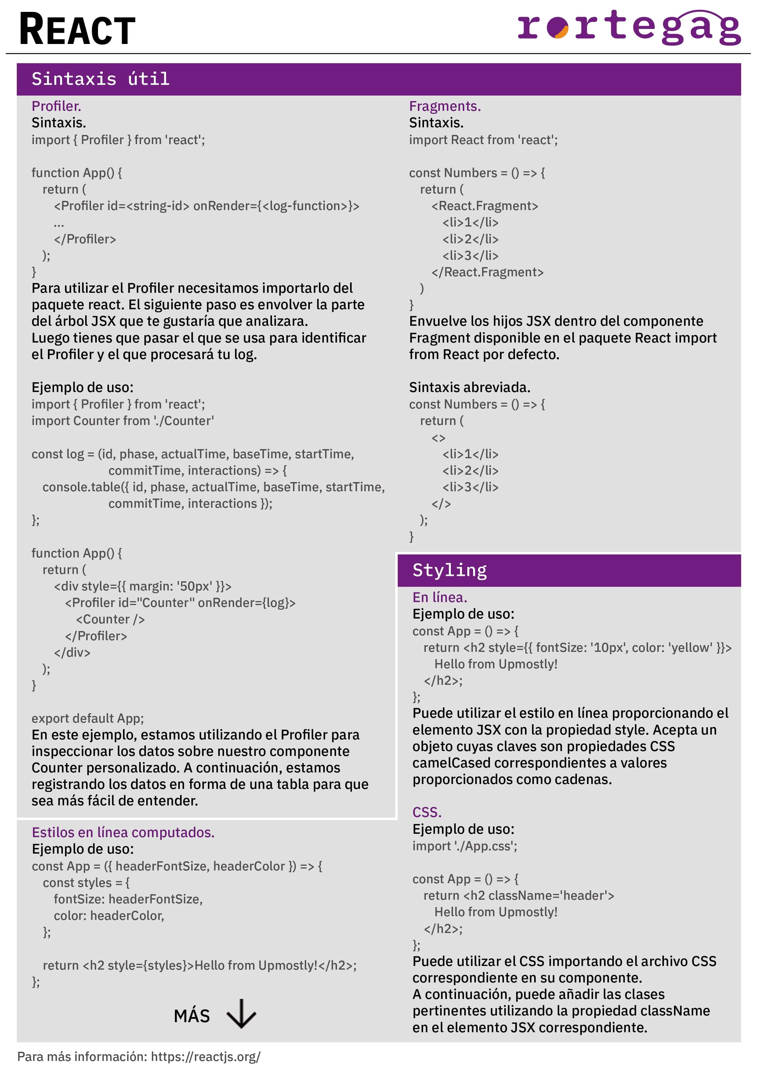 Cheatsheet React