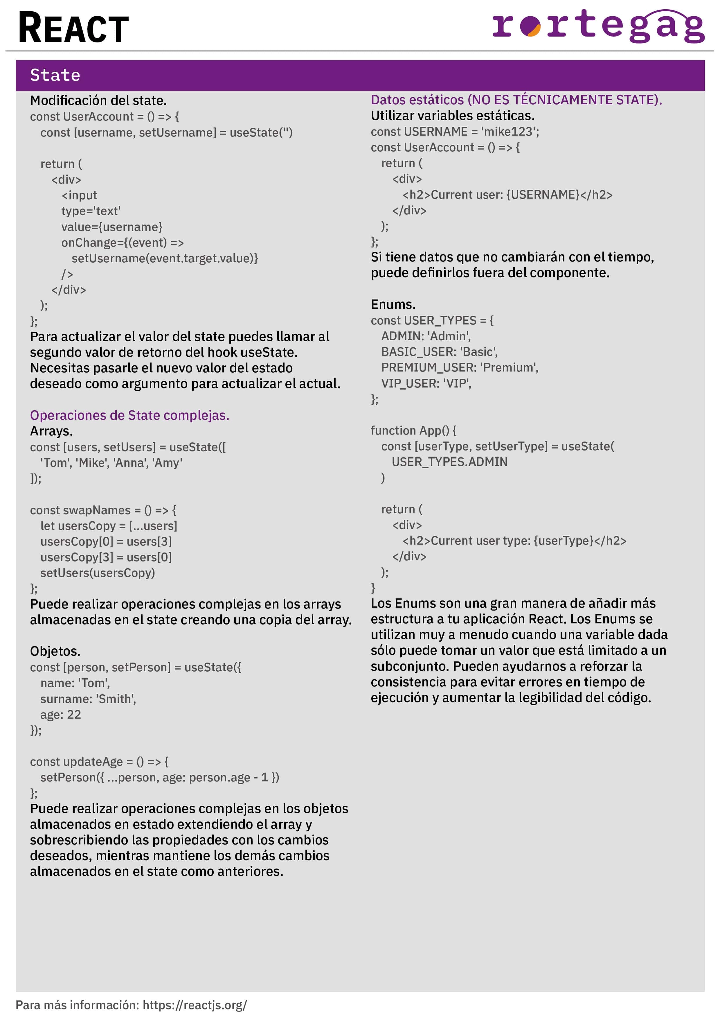 Cheatsheet React