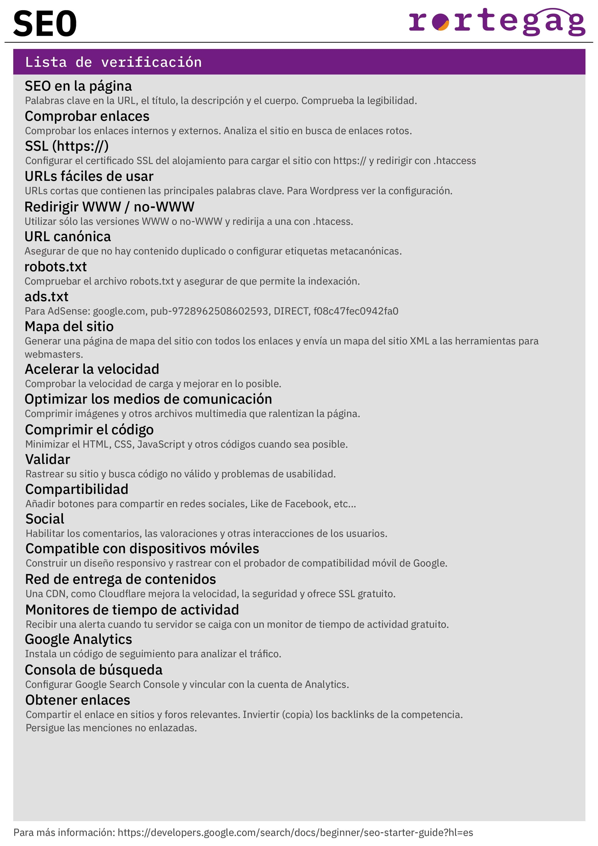 Cheatsheet SEO