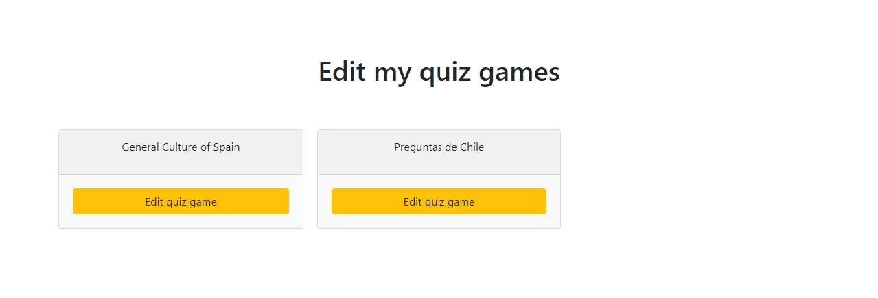 Página de editar juegos quiz